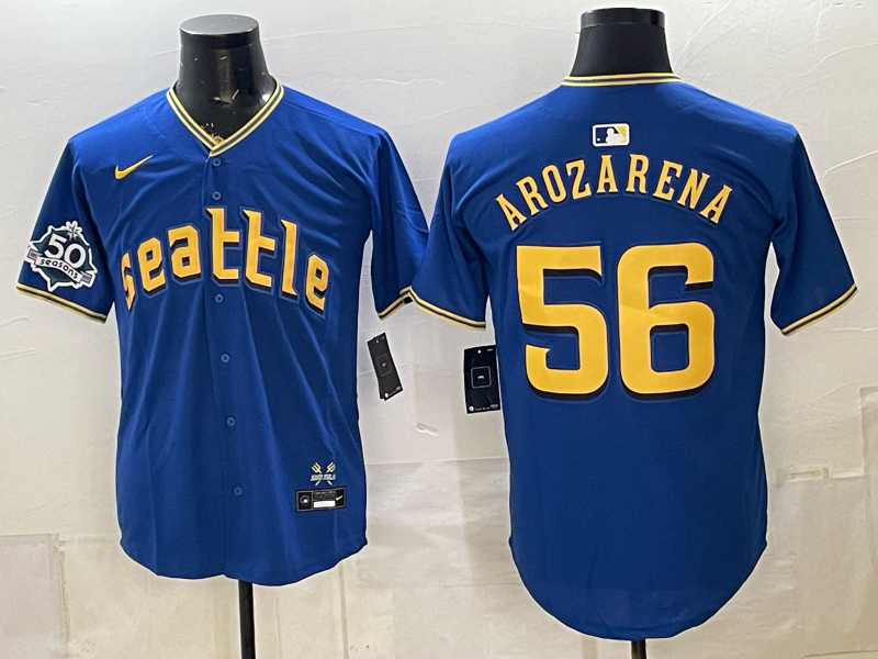 Men 2026 Seattle Mariners #56 Arozarena blue Nike MLB Jersey 0724056->youth mlb jersey->Youth Jersey